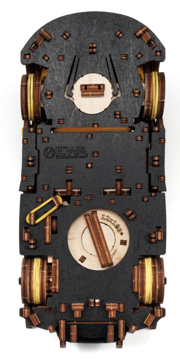 Сборная модель из дерева EWA Гоночный автомобиль (желтый)