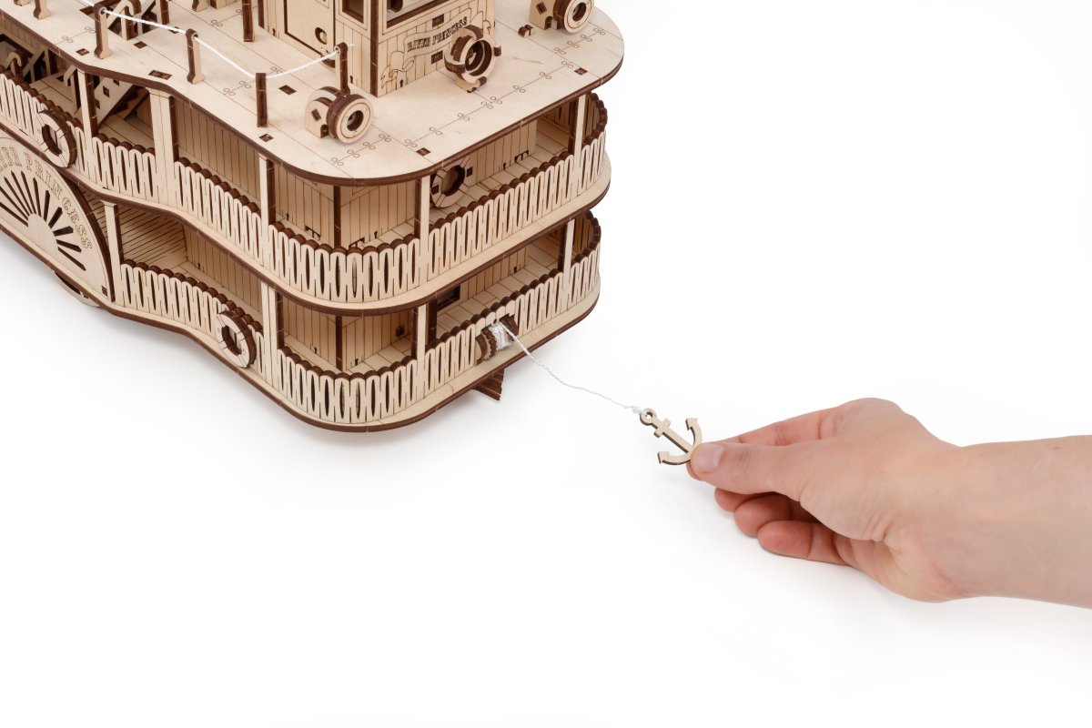 Сборная модель из дерева EWA Колесный пароход Принцесса рек