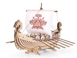 Сборная модель из дерева EWA Корабль с парусами Драккар