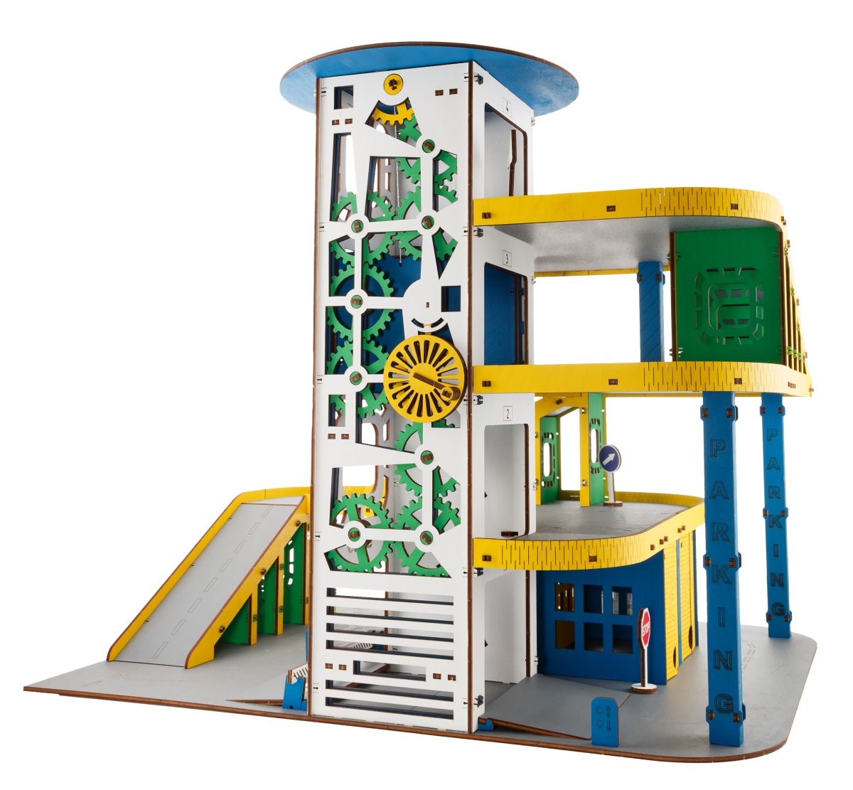 Парковка для машинок деревянная большая EWA