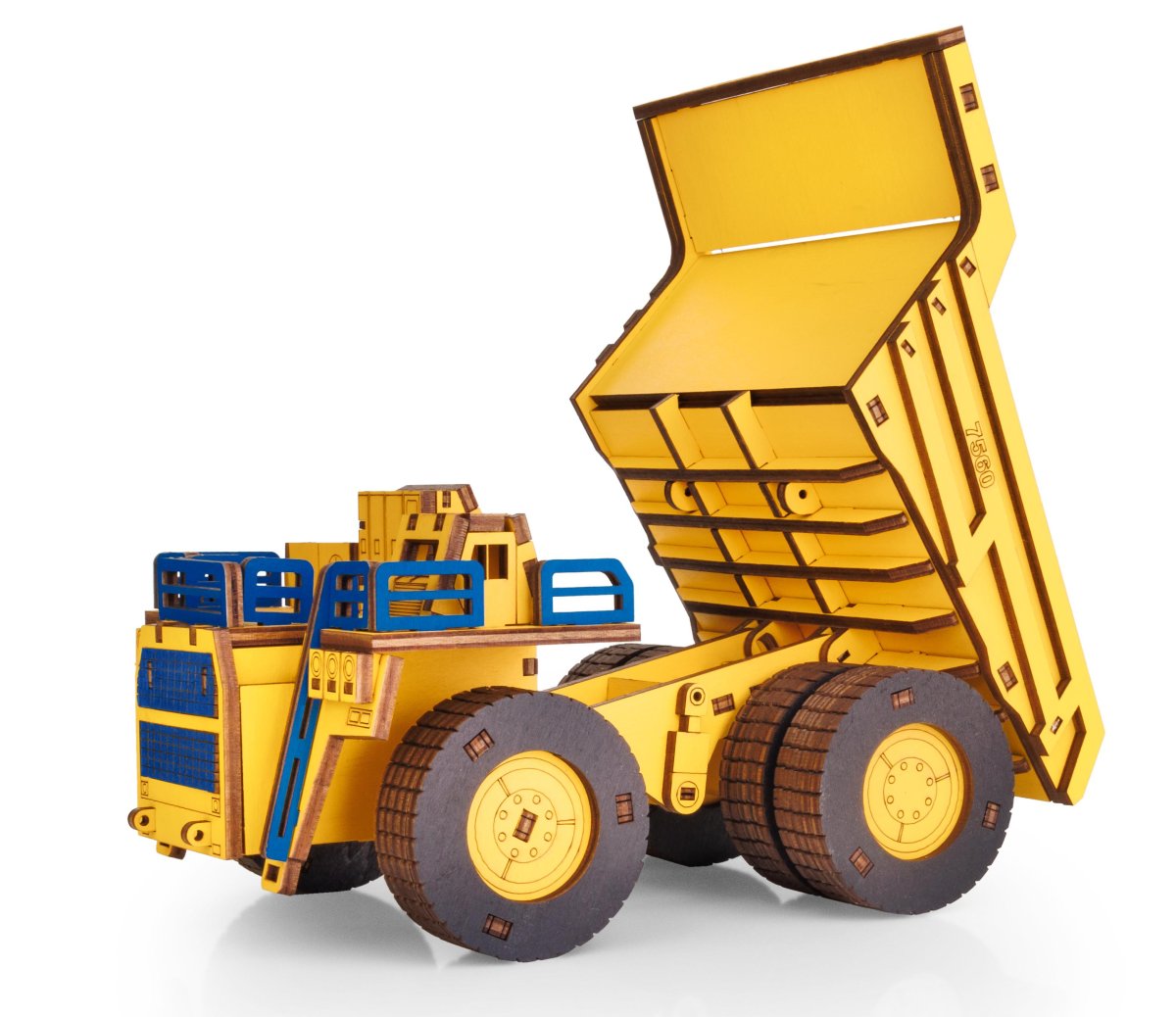 Деревянный конструктор EWA Самосвал BELAZ 7560 цветной