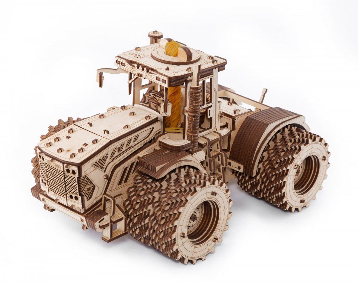 Конструктор деревянный 3D EWA Трактор Кировец К-7М