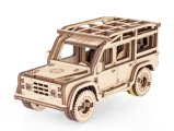 Деревянный конструктор EWA Джип с заводным механизмом