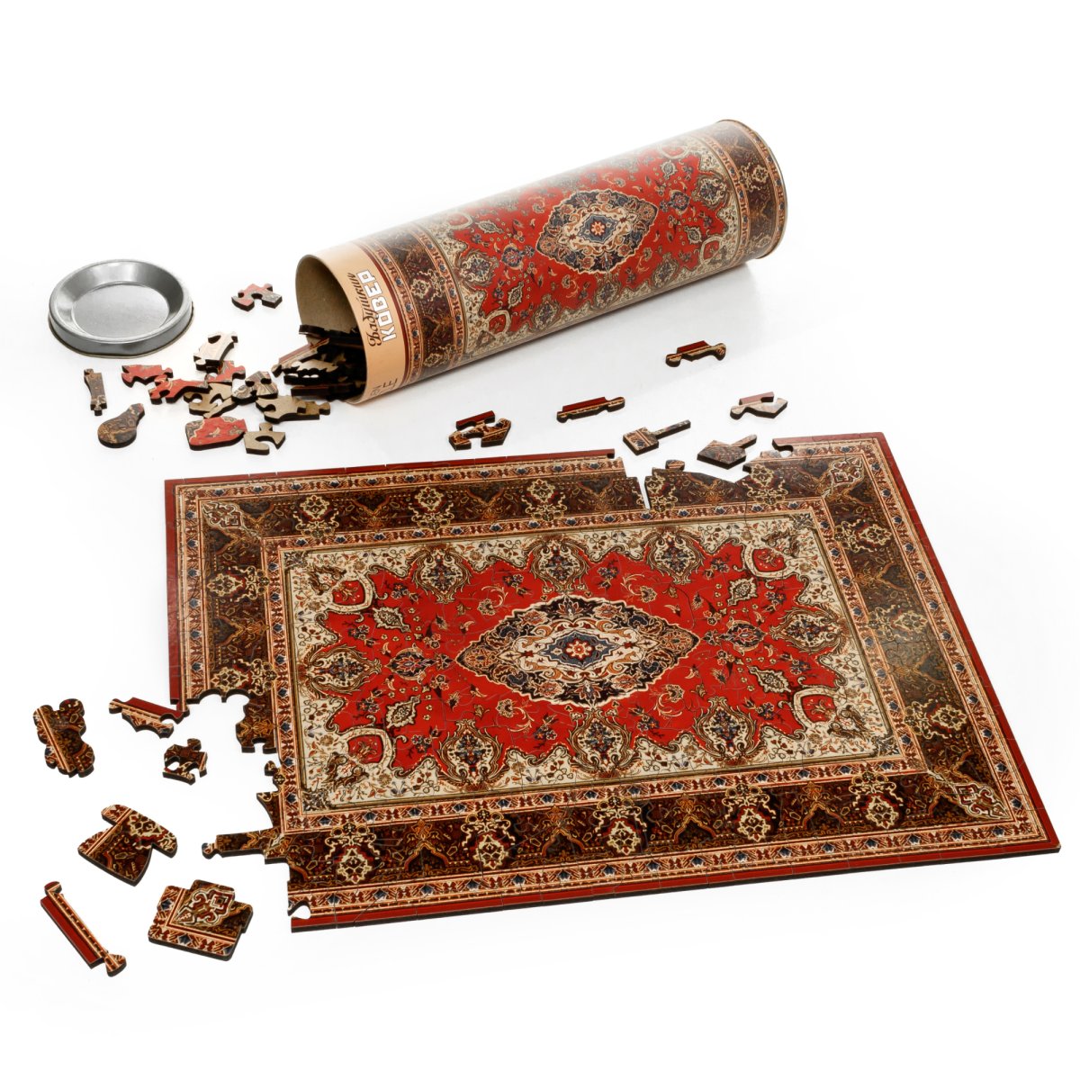 Деревянный фигурный пазл EWA Бабушкин ковер 39x28 см