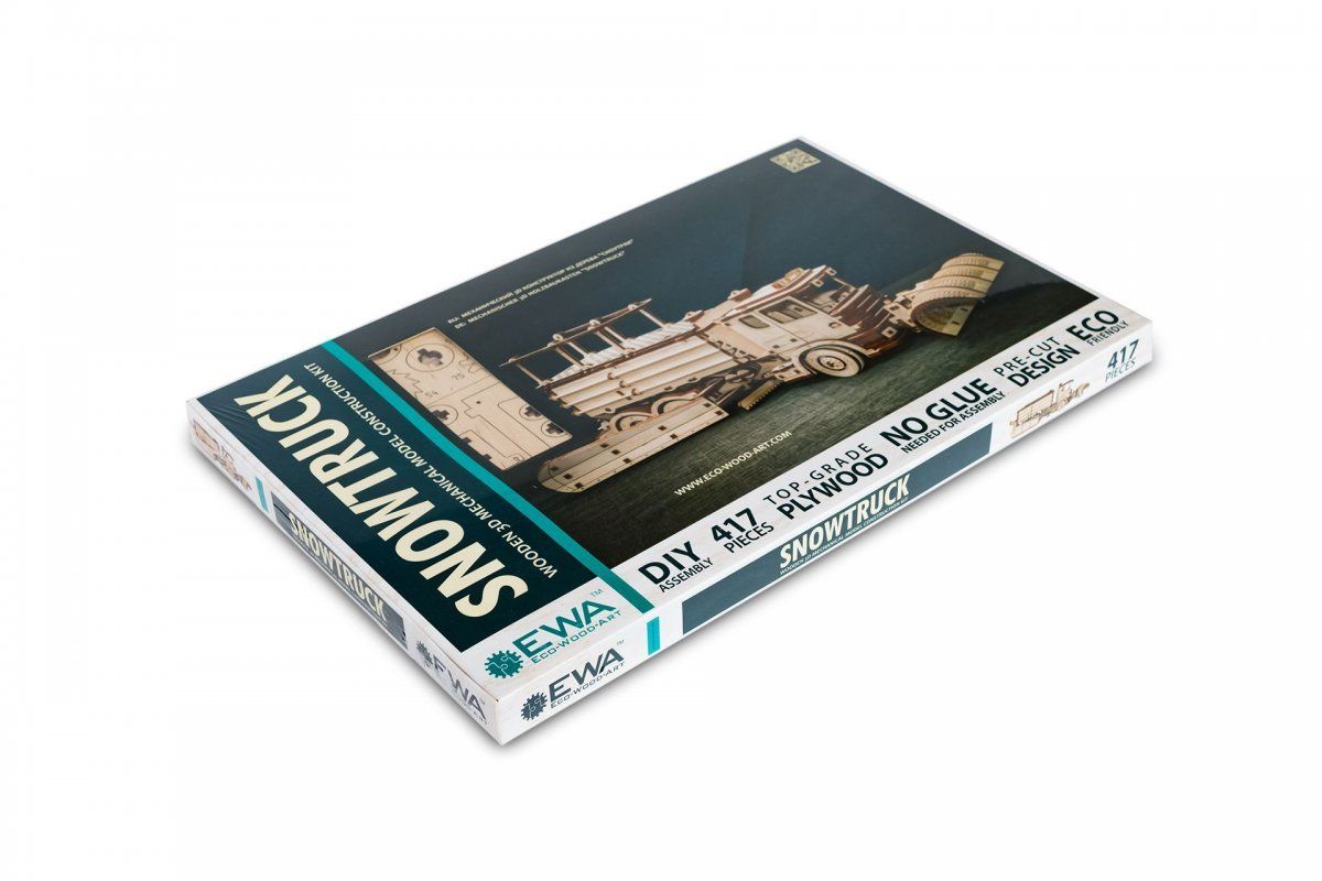 Конструктор деревянный 3D EWA Снегоуборочная машина