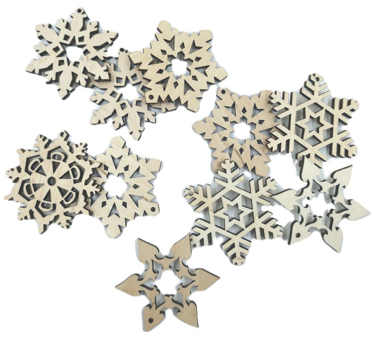 Набор для творчества EWA Снежинки из дерева
