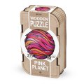 Деревянный, фигурный пазл EWA Розовая планета M (29х28 см)