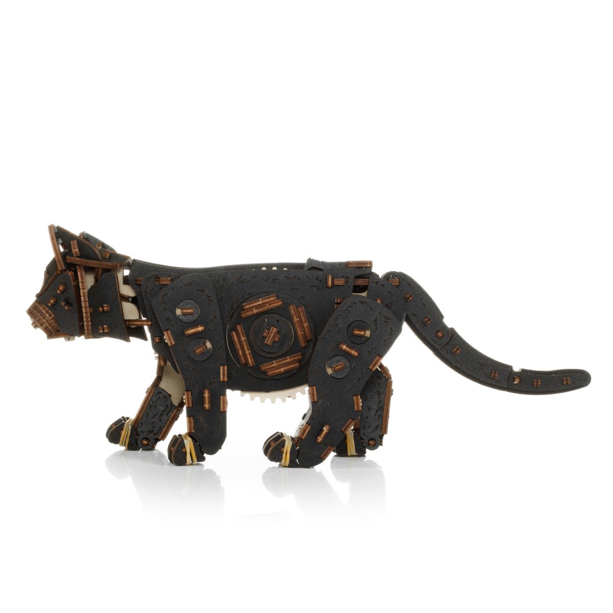 Механическая сборная модель EWA Котенок черный