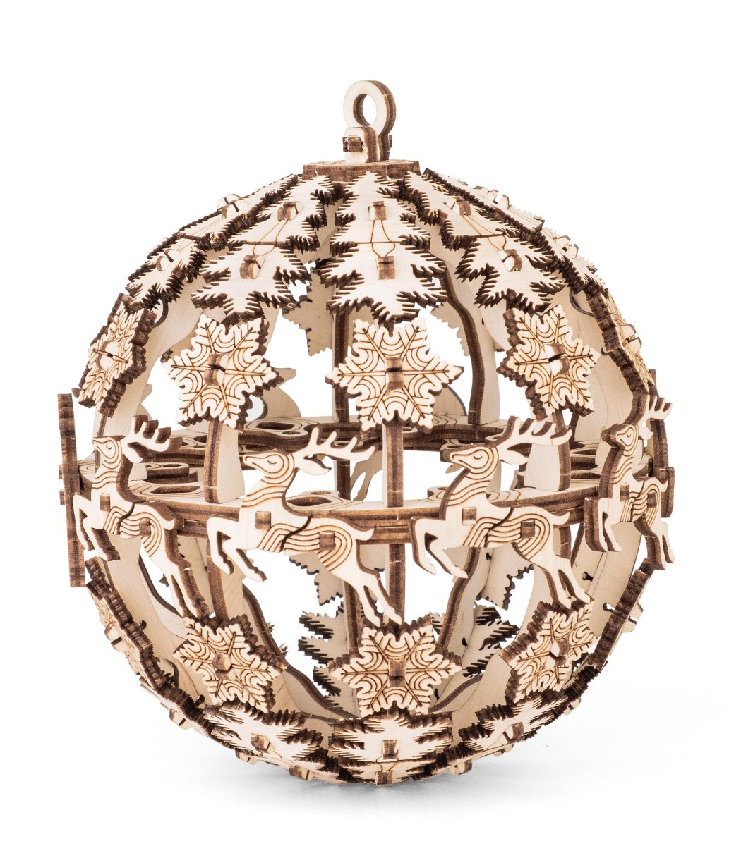 Деревянный конструктор EWA Новогодний шар для подарков
