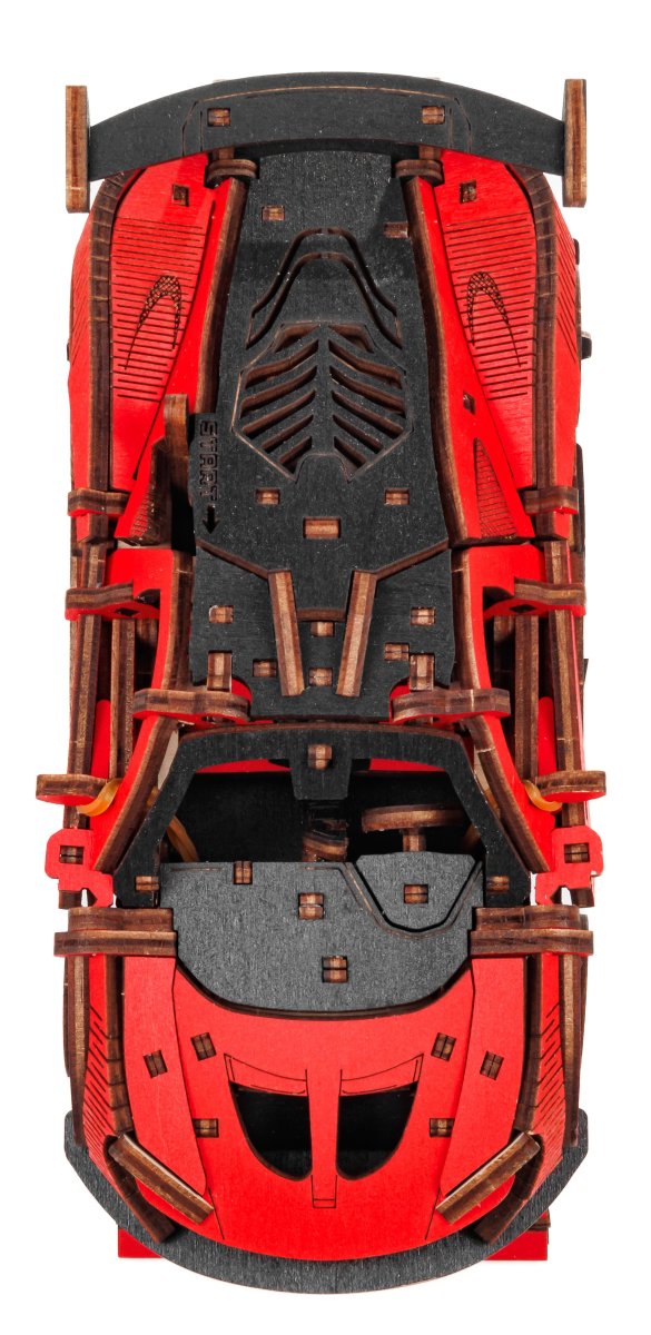 Сборная модель из дерева EWA Гоночный автомобиль (красный)