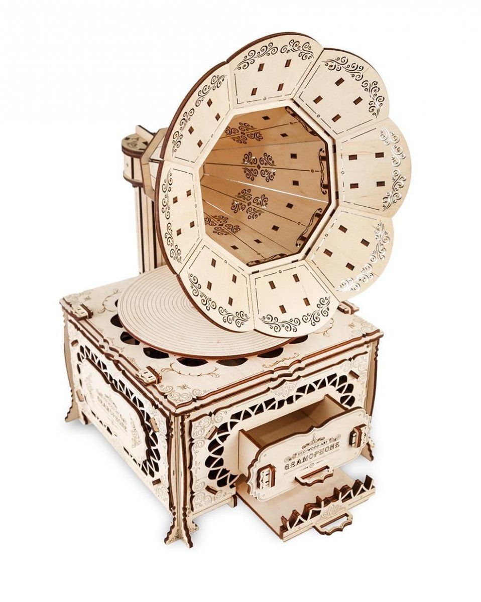 Конструктор деревянный 3D EWA Граммофон