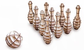 Конструктор деревянный 3D EWA Боулинг Мини