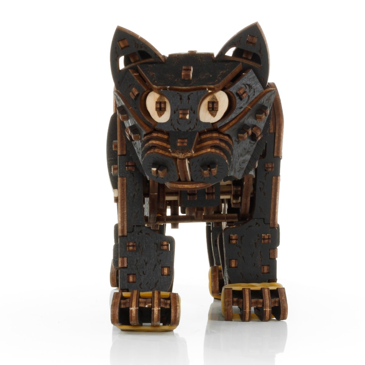 Механическая сборная модель EWA Котенок черный