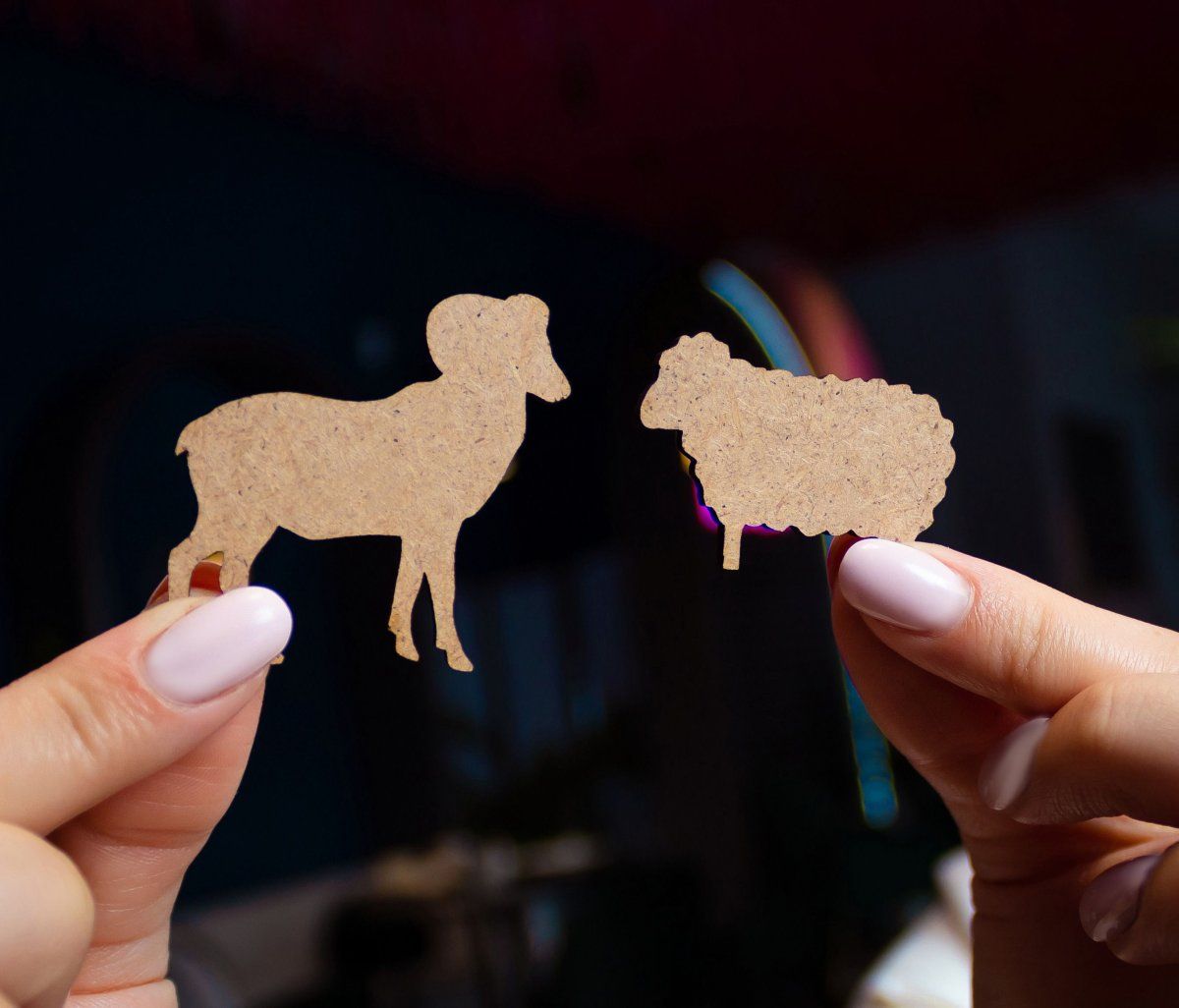 Деревянный, фигурный пазл EWA Горный Баран L 40x55 см