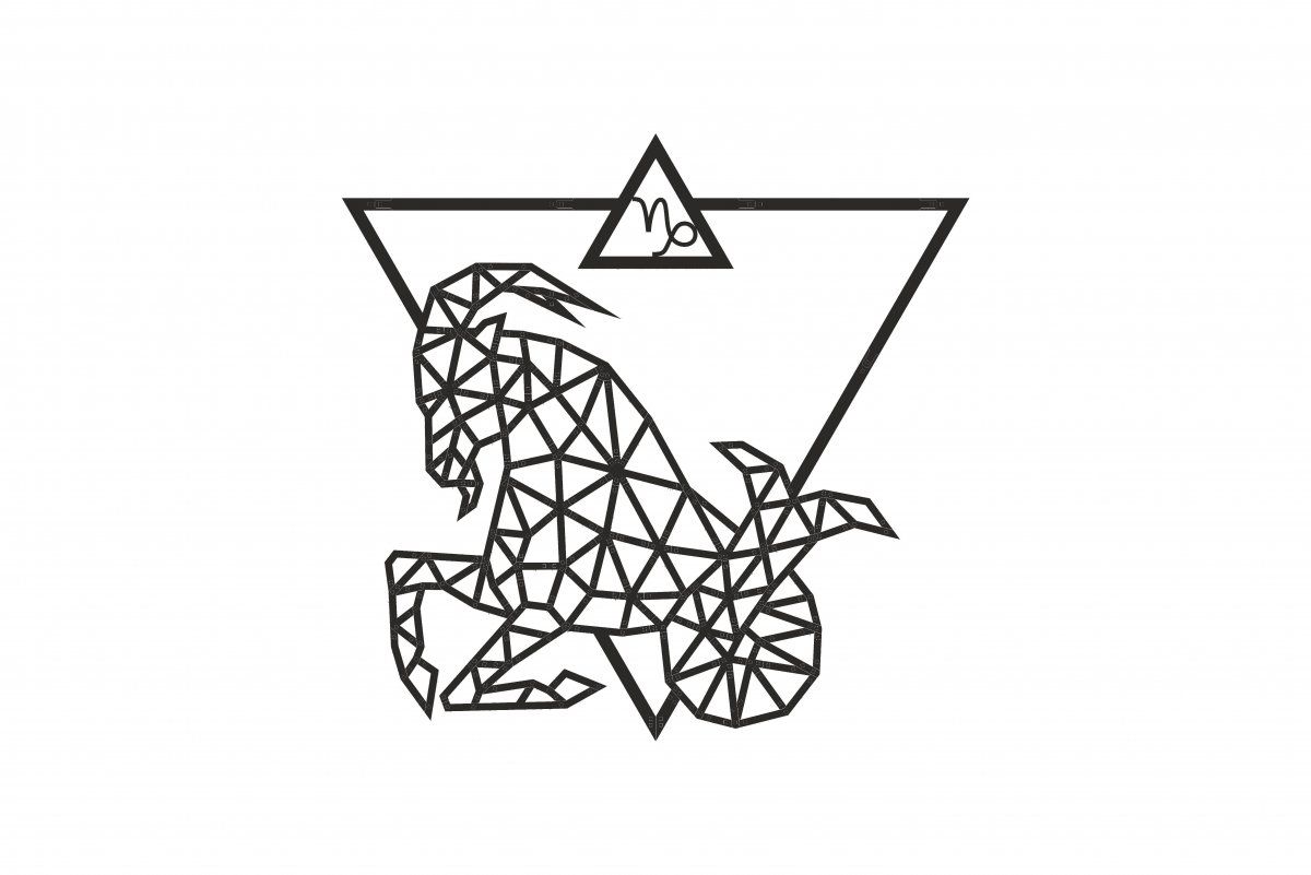 Деревянный декор настенный, панно, пазл EWA Design Козерог