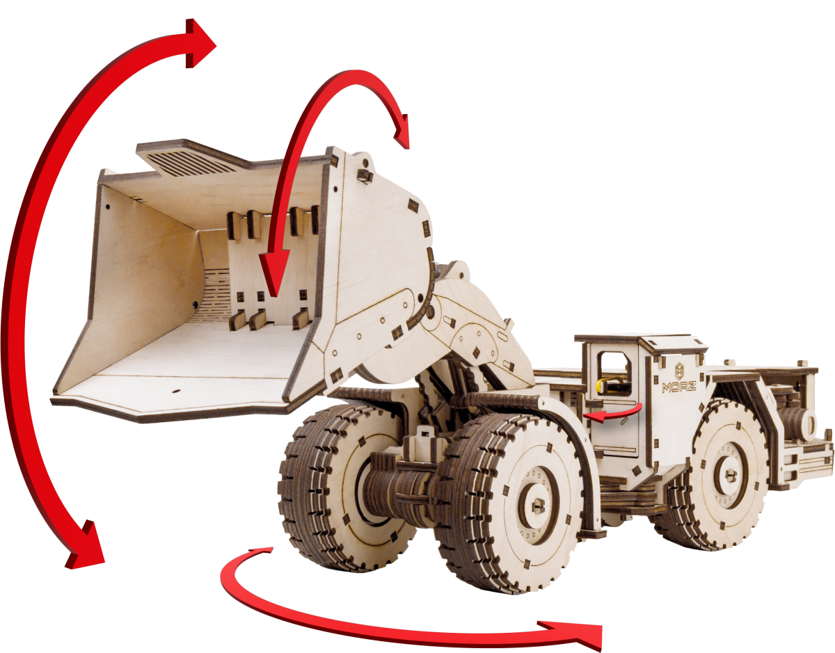 Механическая сборная модель EWA Погрузочная машина МоАЗ 4075