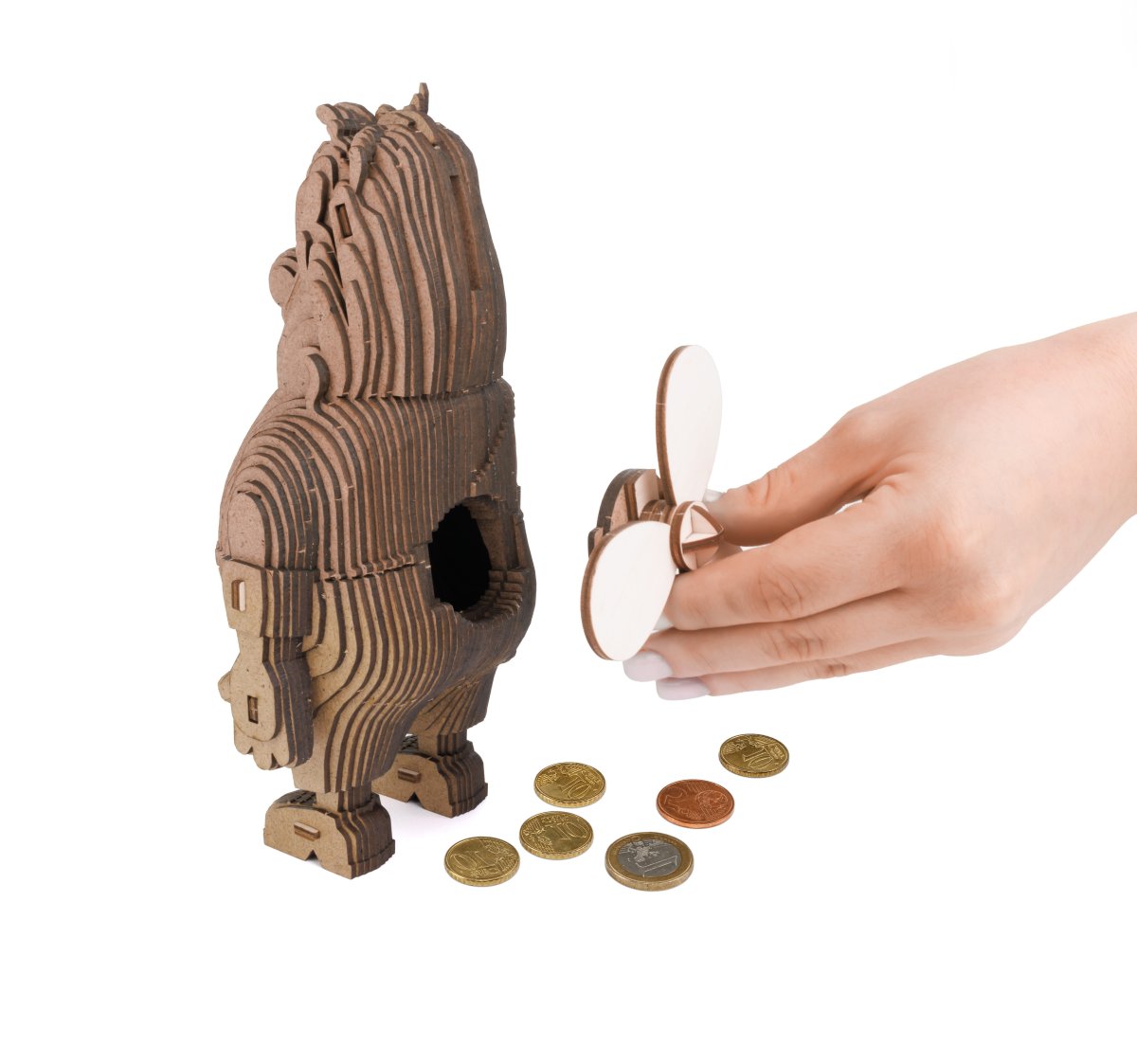 Деревянный 3D пазл копилка EWA Карлсон Союзмультфильм