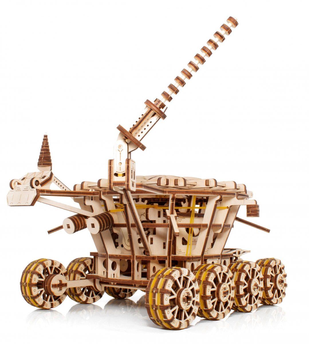 Деревянный конструктор, сборная модель EWA Робот Луноход