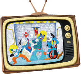 Деревянный фигурный пазл EWA Бременские музыканты S (29x25см)