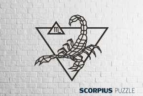 Деревянный декор настенный, панно, пазл EWA Design Скорпион