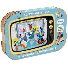 Деревянный пазл, головоломка EWA Бременские музыканты 40x29 см
