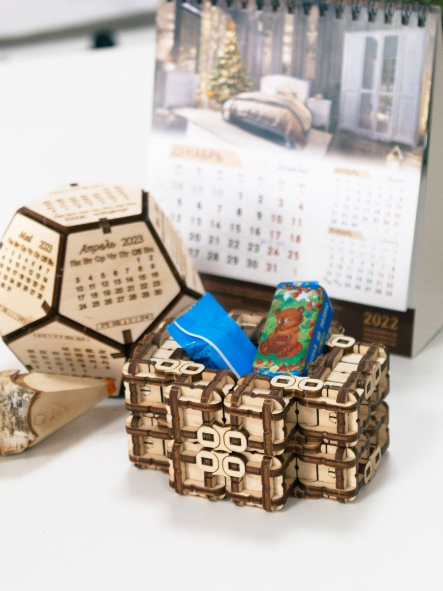 Деревянный конструктор, головоломка EWA Метаморфик Змея