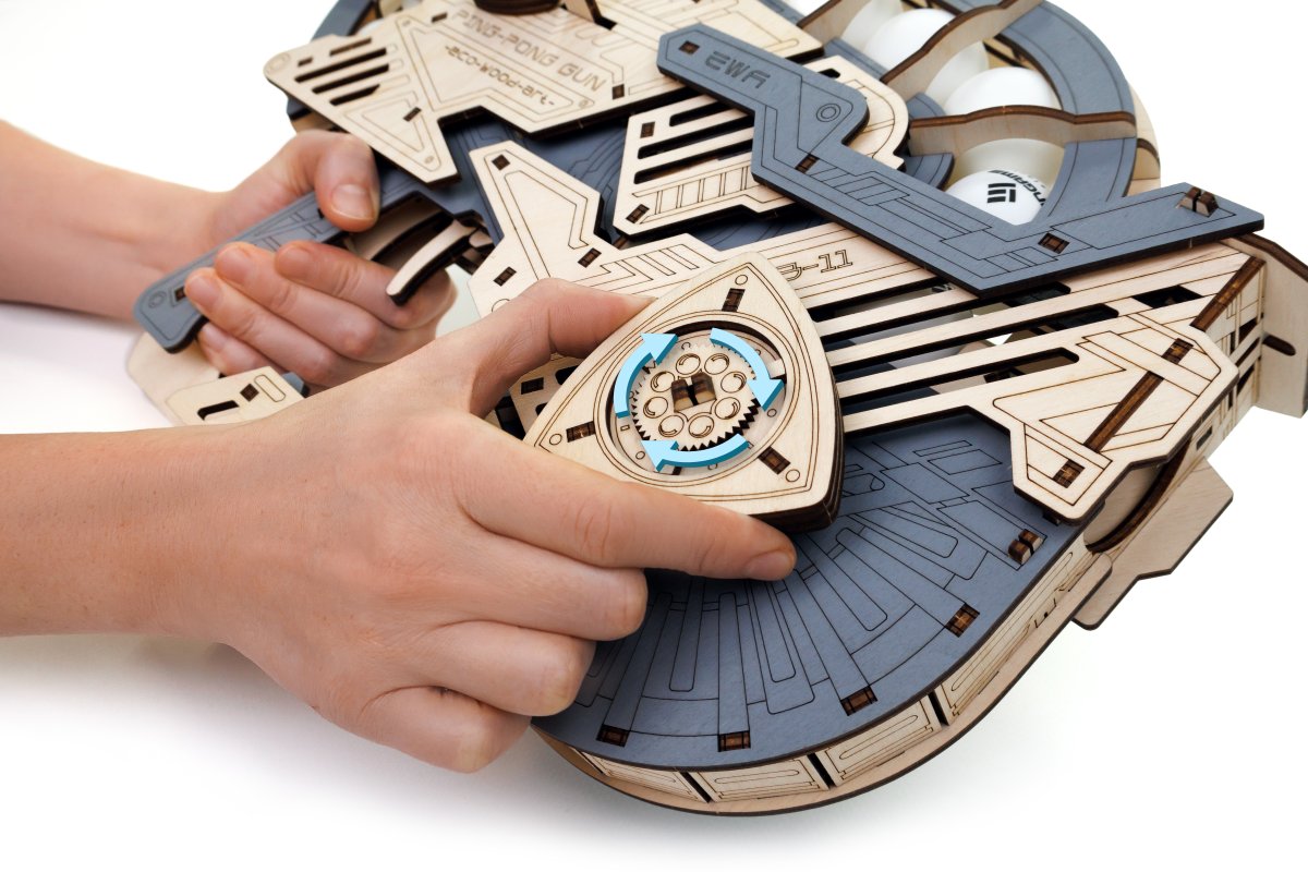 Механическая сборная модель EWA Пинг-Понг Пушка