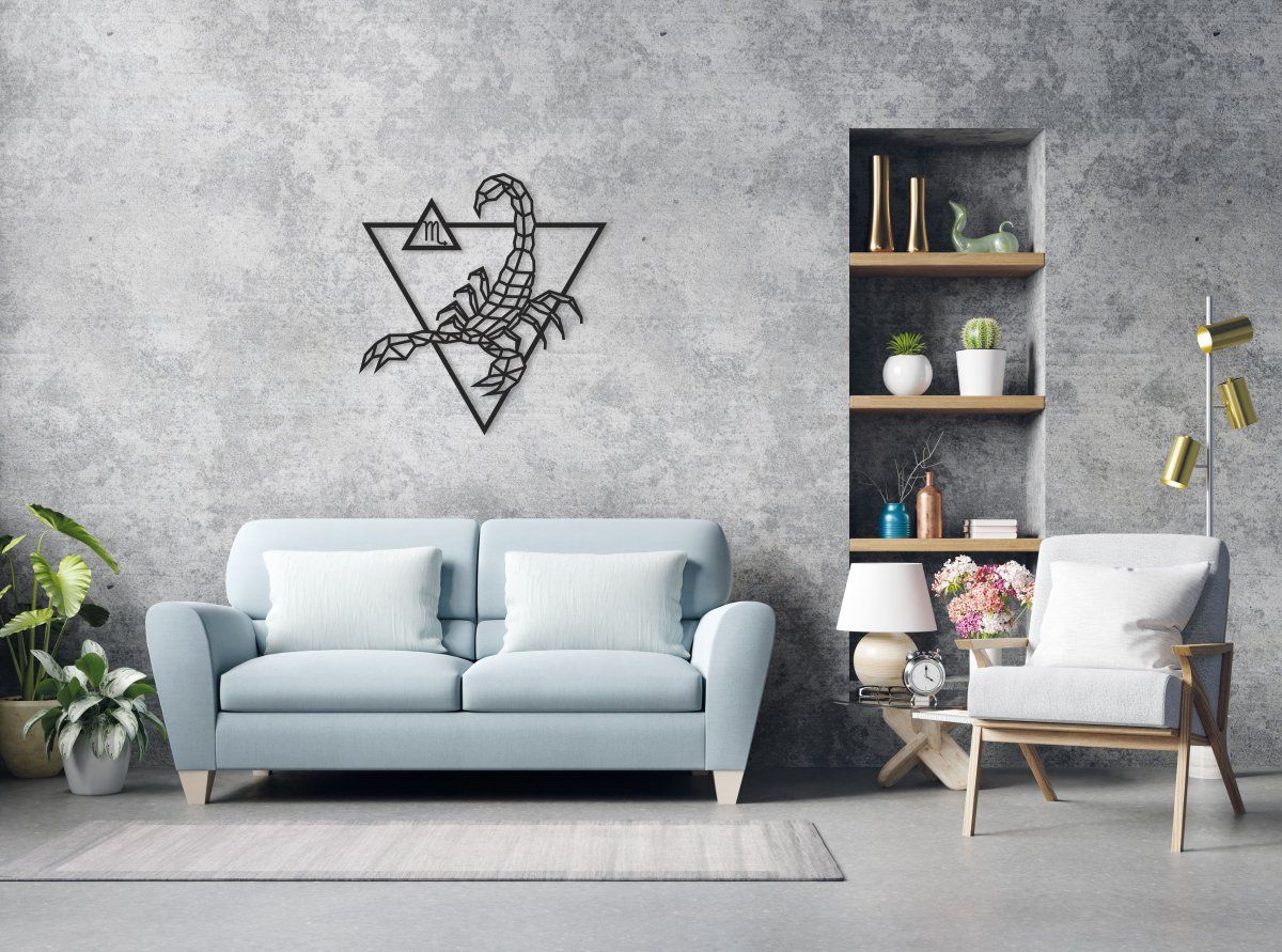 Деревянный декор настенный, панно, пазл EWA Design Скорпион