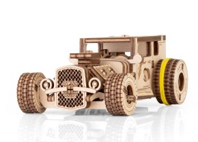 Деревянный конструктор EWA Машина родстер с заводным механизмом