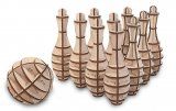 Конструктор деревянный 3D EWA Боулинг Мини