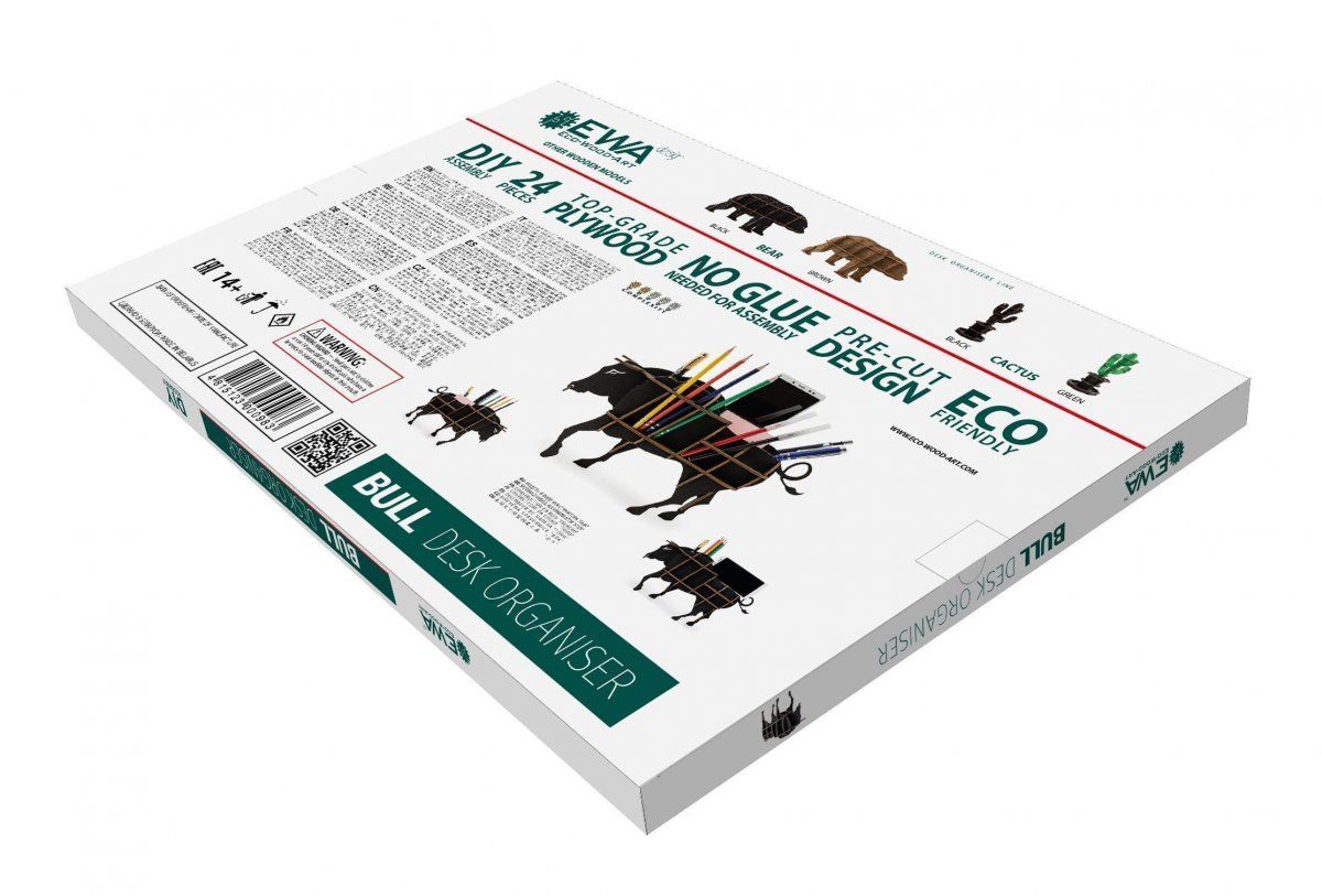 Сборная модель EWA Design Настольный органайзер Бык