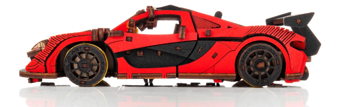 Сборная модель из дерева EWA Гоночный автомобиль (красный)