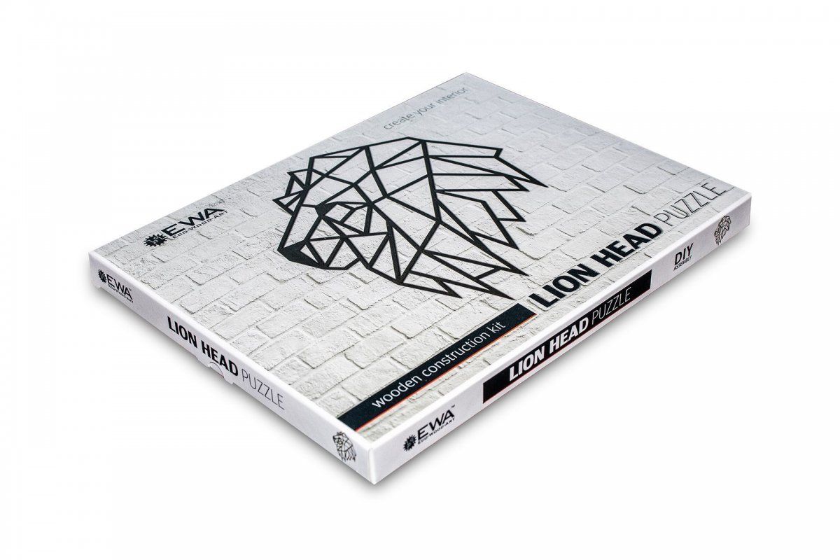 Деревянный интерьерный пазл EWA Design Голова льва