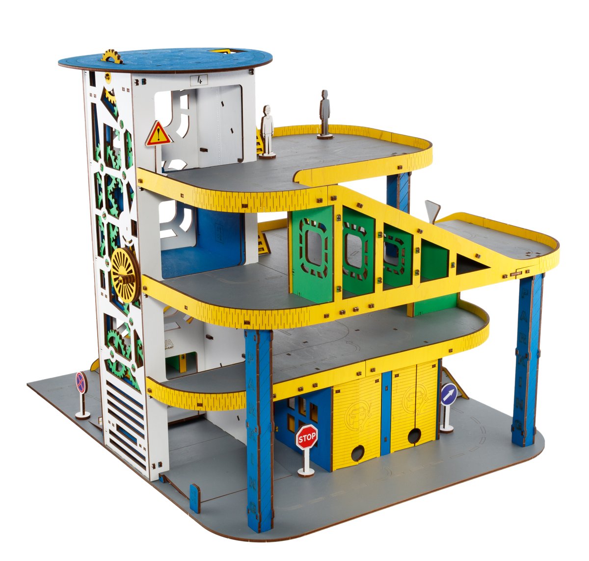 Парковка для машинок деревянная большая EWA