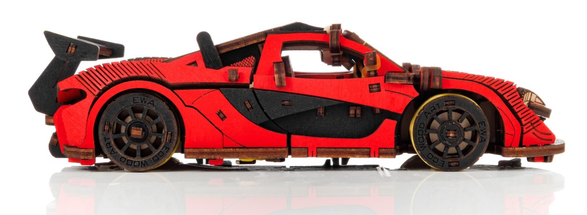 Сборная модель из дерева EWA Гоночный автомобиль (красный)