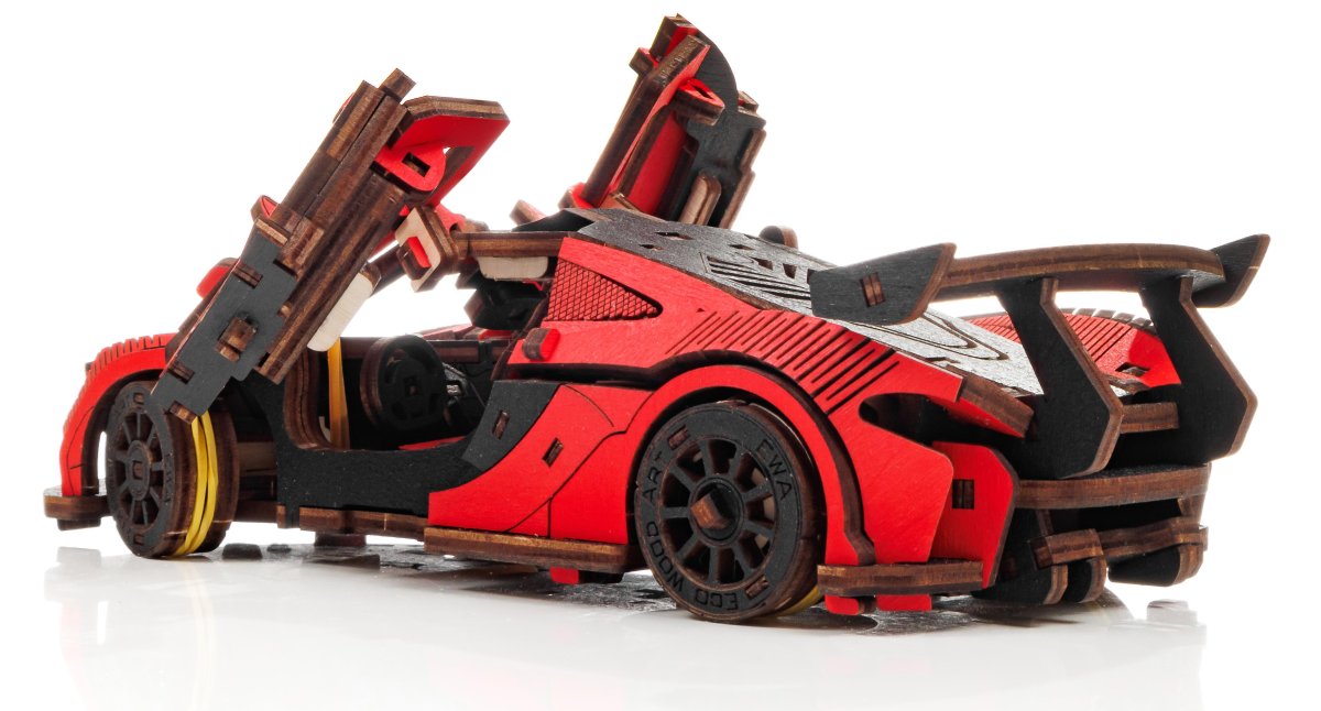 Сборная модель из дерева EWA Гоночный автомобиль (красный)