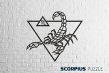Деревянный декор настенный, панно, пазл EWA Design Скорпион