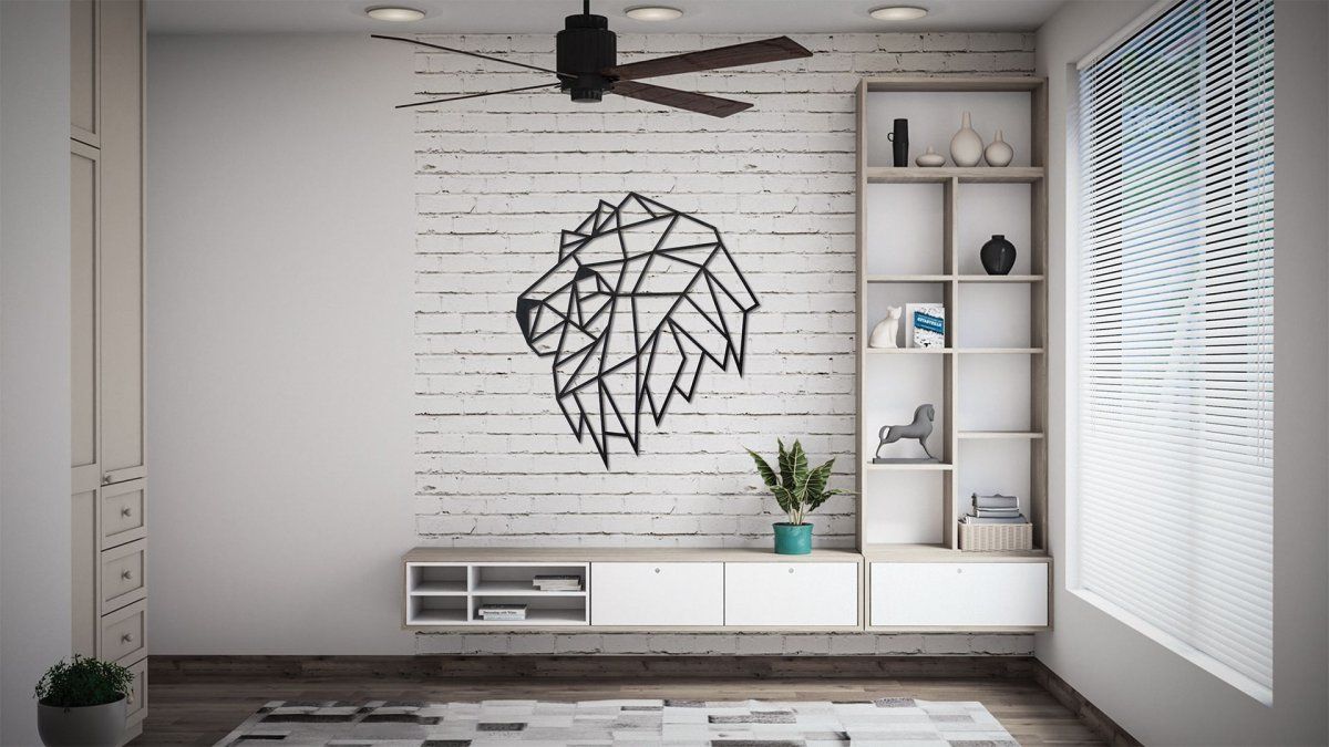 Деревянный интерьерный пазл EWA Design Голова льва