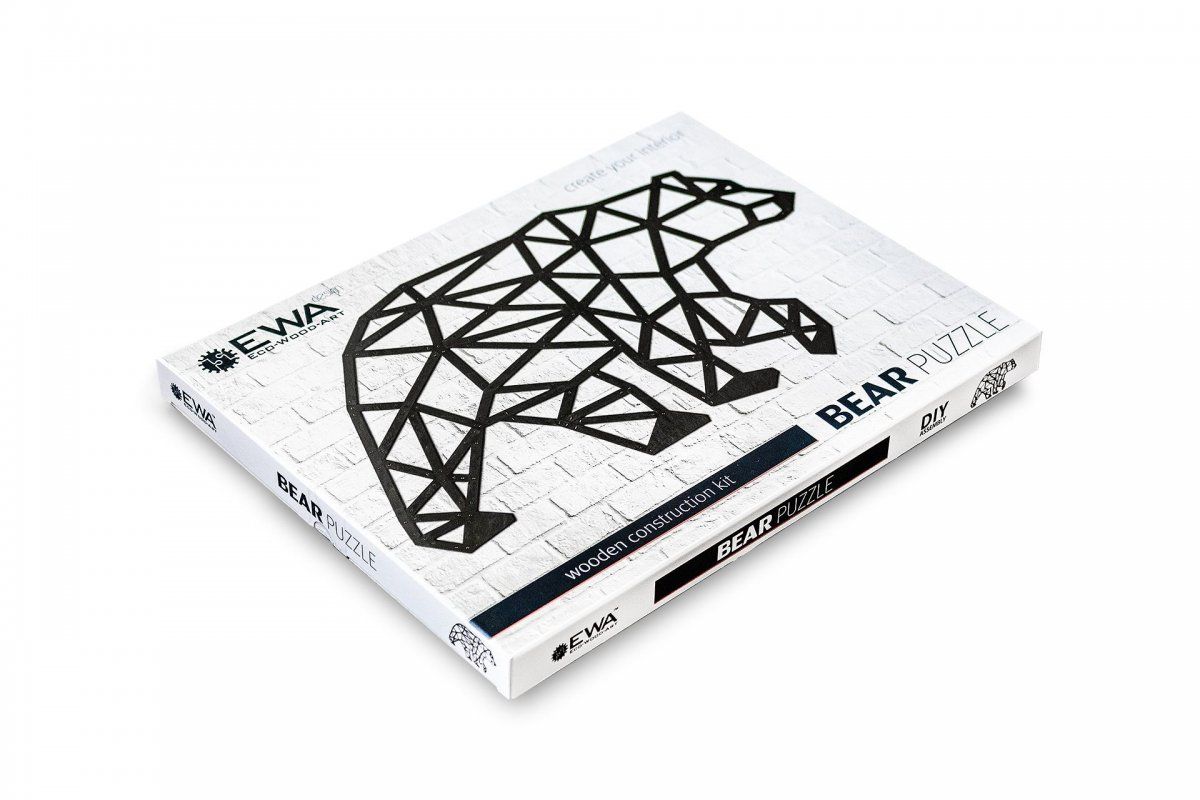 Деревянный интерьерный пазл EWA Design Медведь