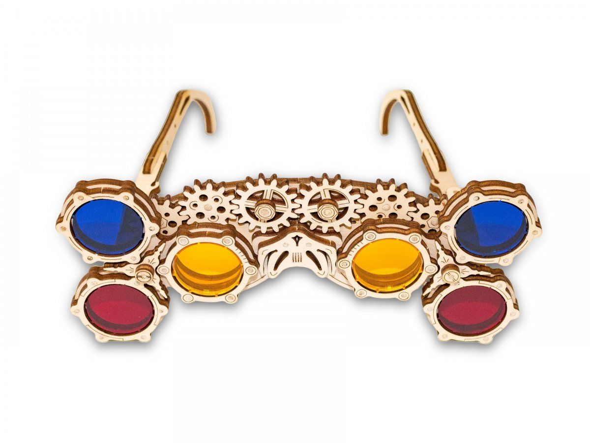 Конструктор деревянный 3D EWA Стим-панк Очки Гогглы