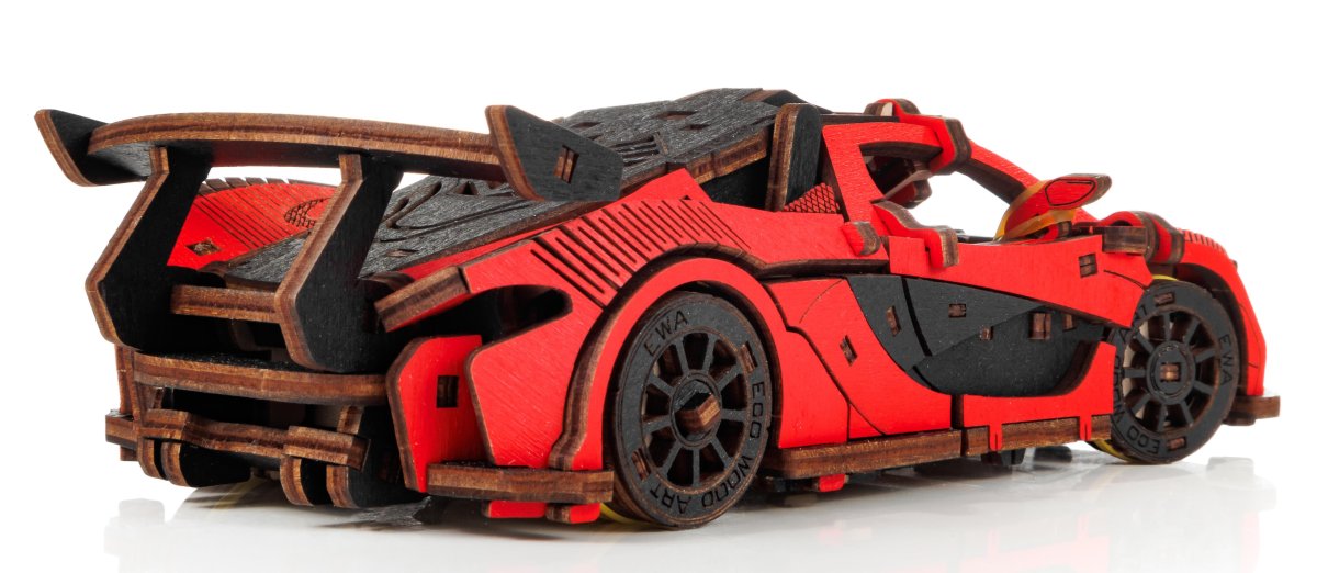 Сборная модель из дерева EWA Гоночный автомобиль (красный)