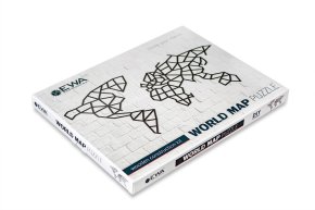 Деревянный интерьерный пазл EWA Design Карта Мира