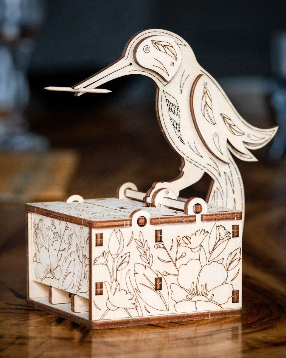 Диспенсер для зубочисток (подставка) сборная EWA Design Птичка