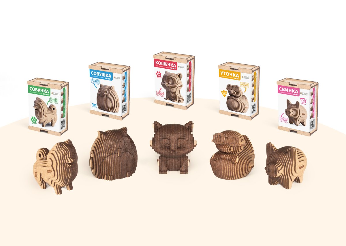 Деревянный конструктор EWA Собачка мини