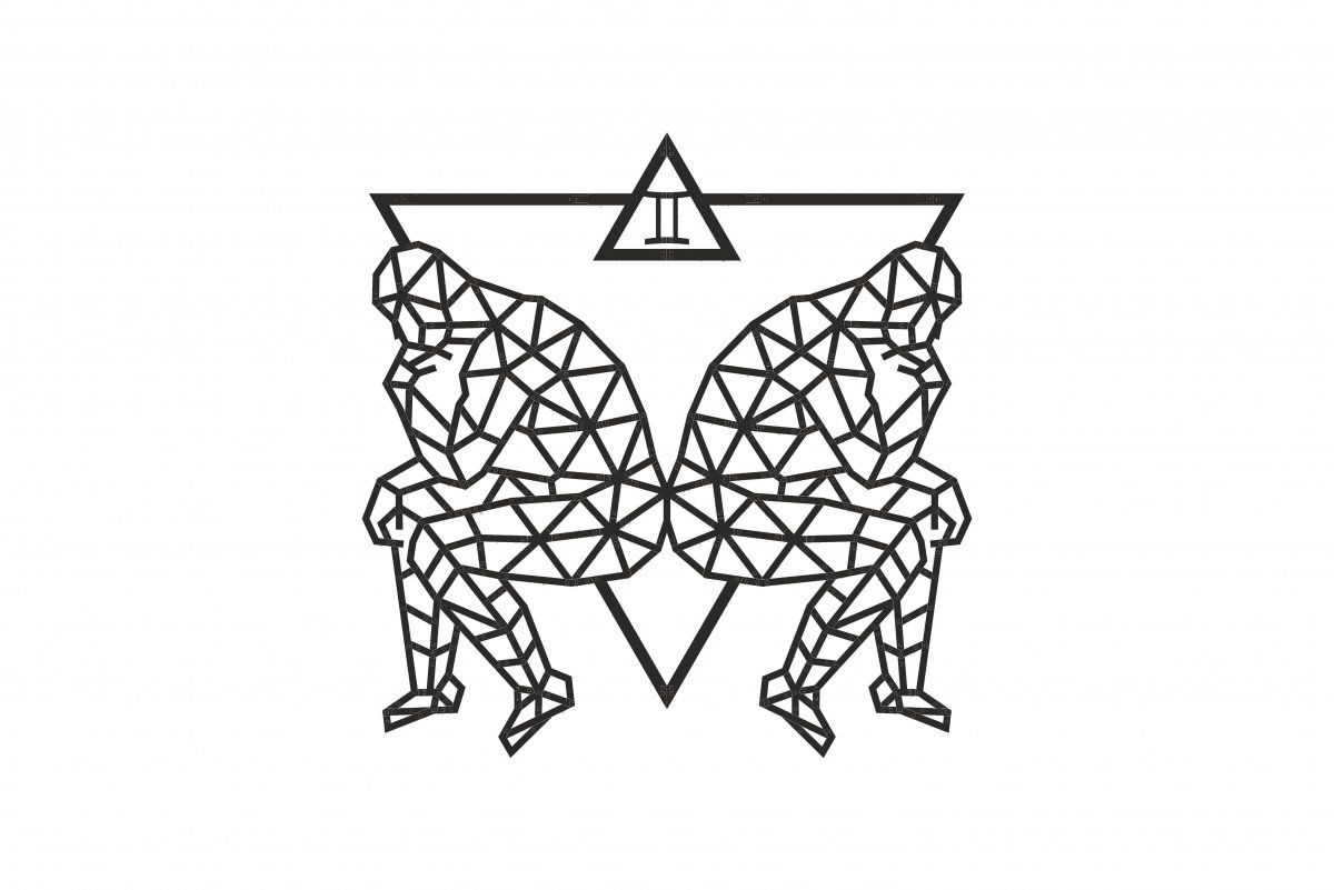 Деревянный декор настенный, панно, пазл EWA Design Близнецы