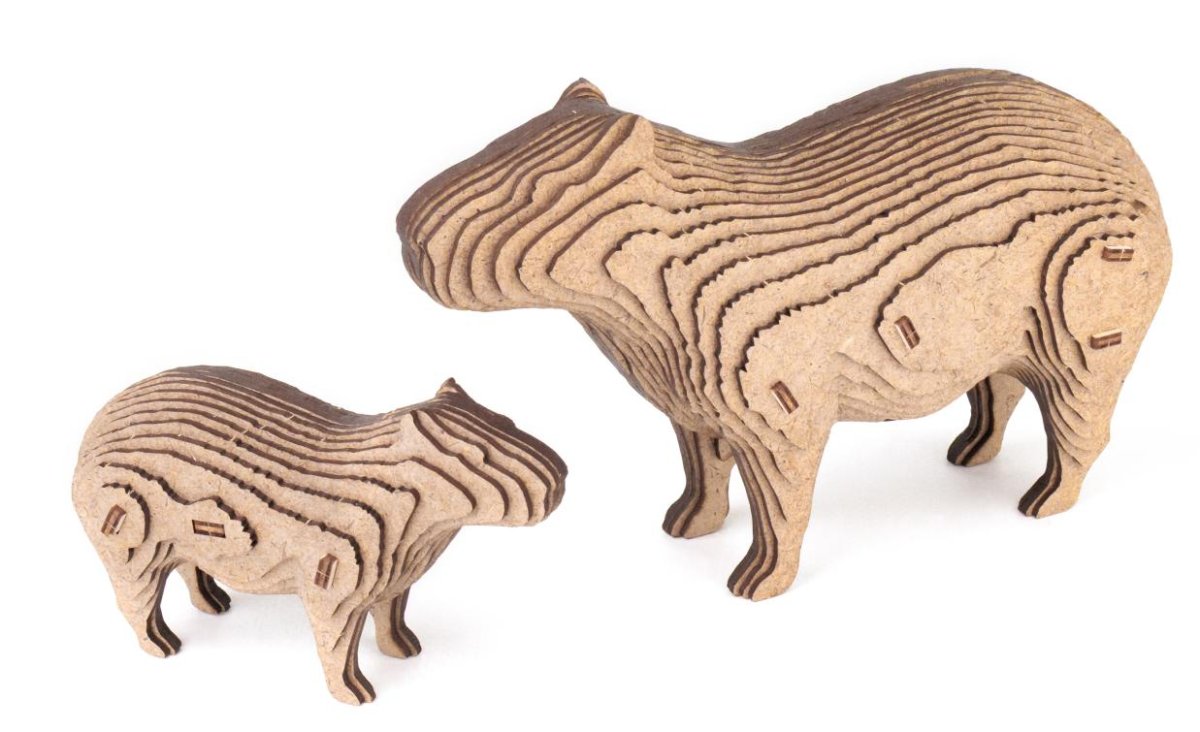 Деревянный 3D пазл копилка EWA Капибара