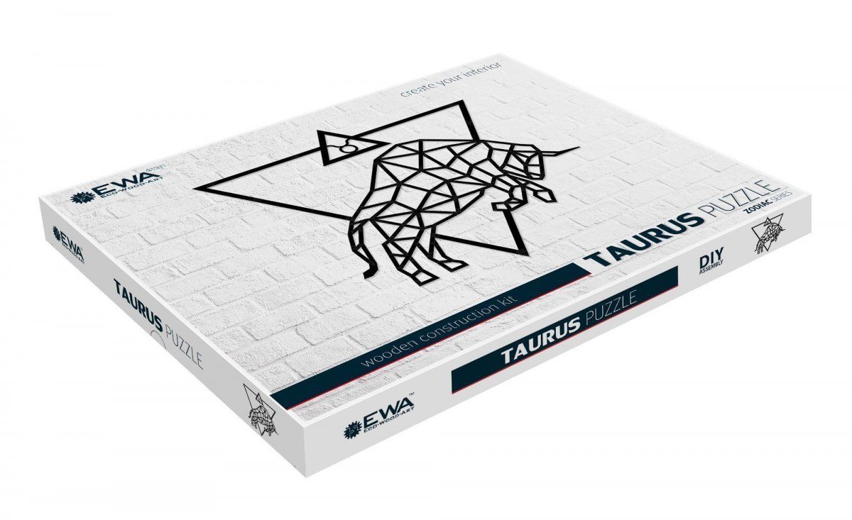 Деревянный декор настенный, панно, пазл EWA Design Телец