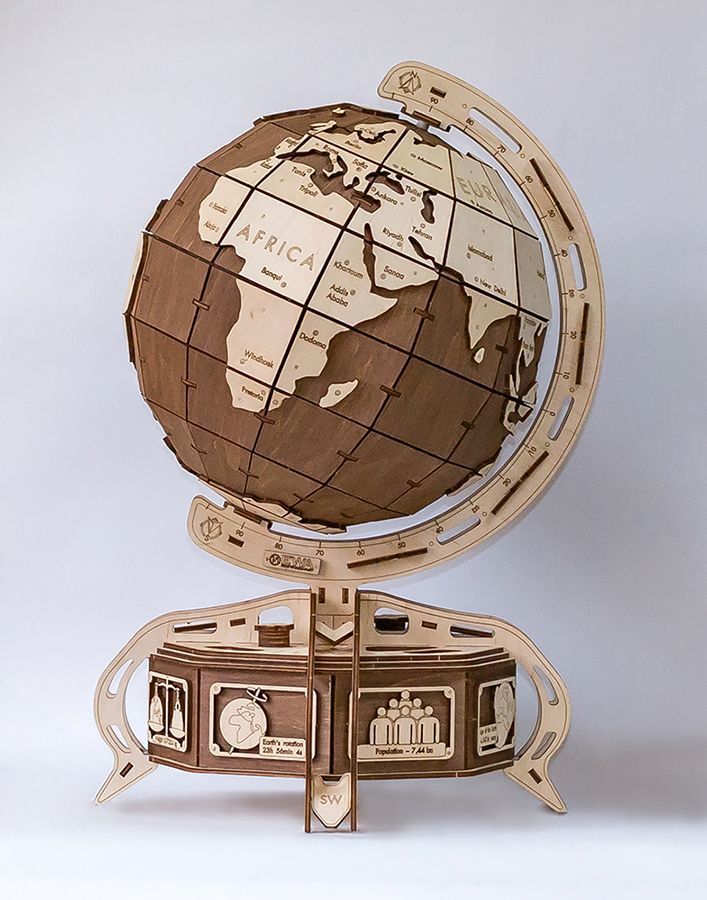 Конструктор деревянный 3D EWA Глобус