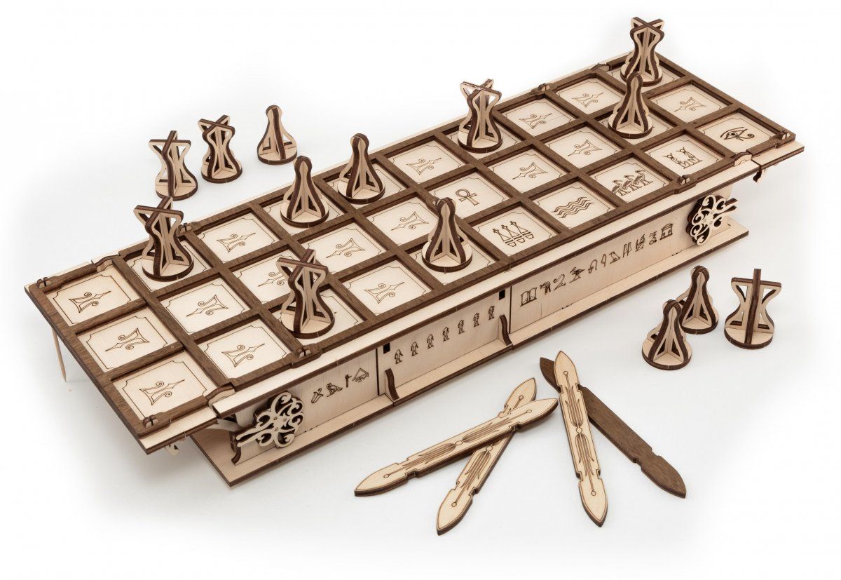 Настольная игра, конструктор деревянный 3D EWA Gameset Ур и Сенет