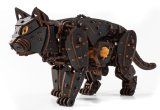 Сборная модель деревянная, конструктор 3D EWA Механический Черный Кот (Кошка)